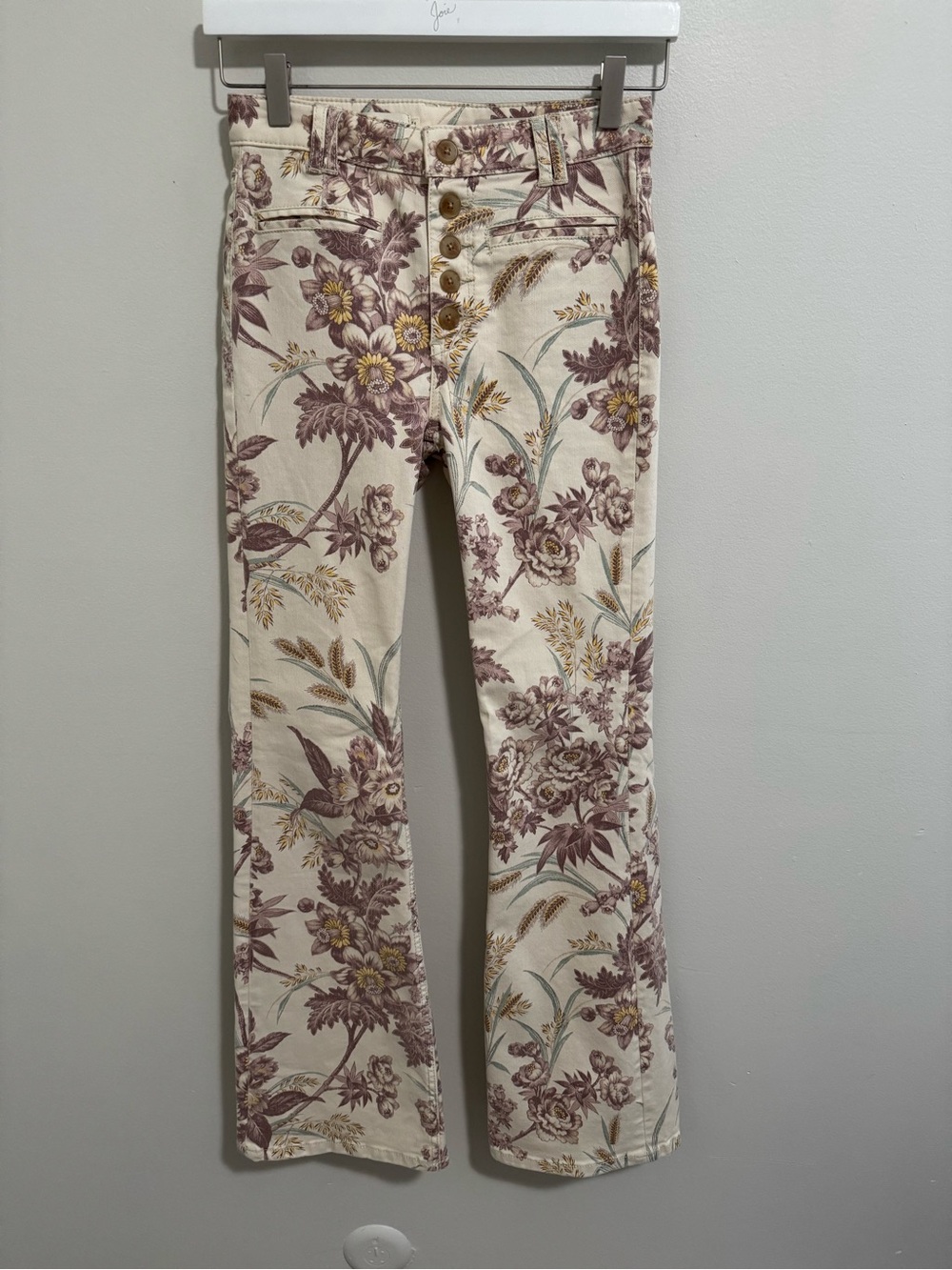 Pilcro Floral High Rise Trouser Bootcut Jeans